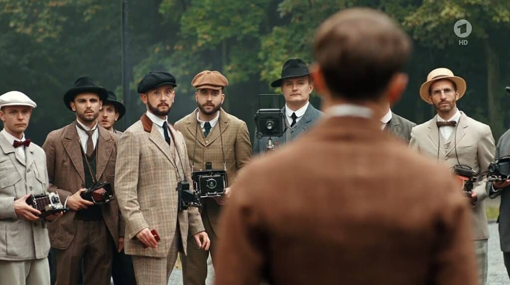 pressekonferenz im freien