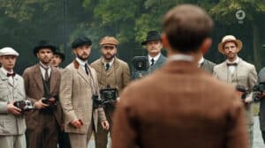 pressekonferenz im freien