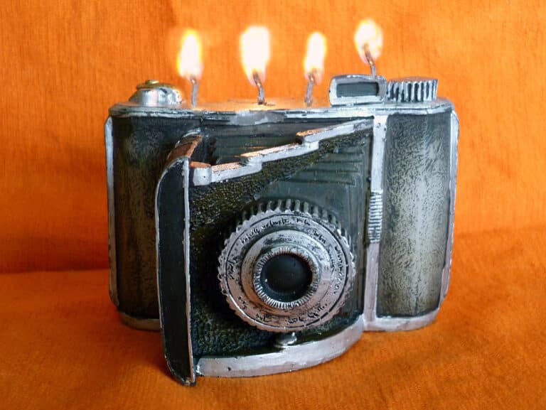 kamera kerze 4 brennt