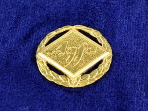 Agfa-Anstecknadel im Etui