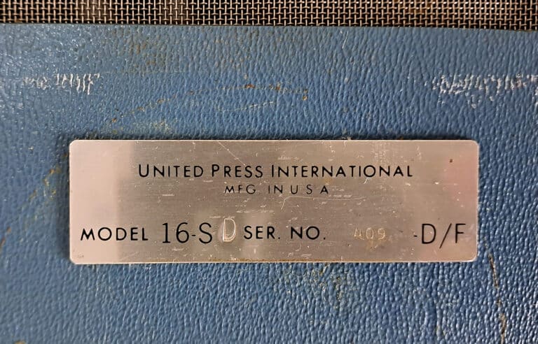 upi model 16 typenschild