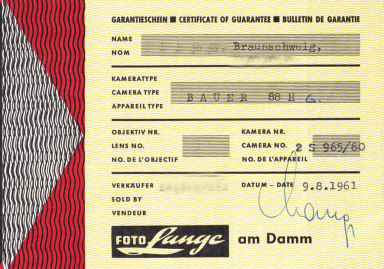 bauer 88 h garantieschein