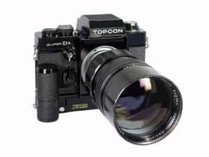 Topcon Super DM mit Auto Winder und Tele