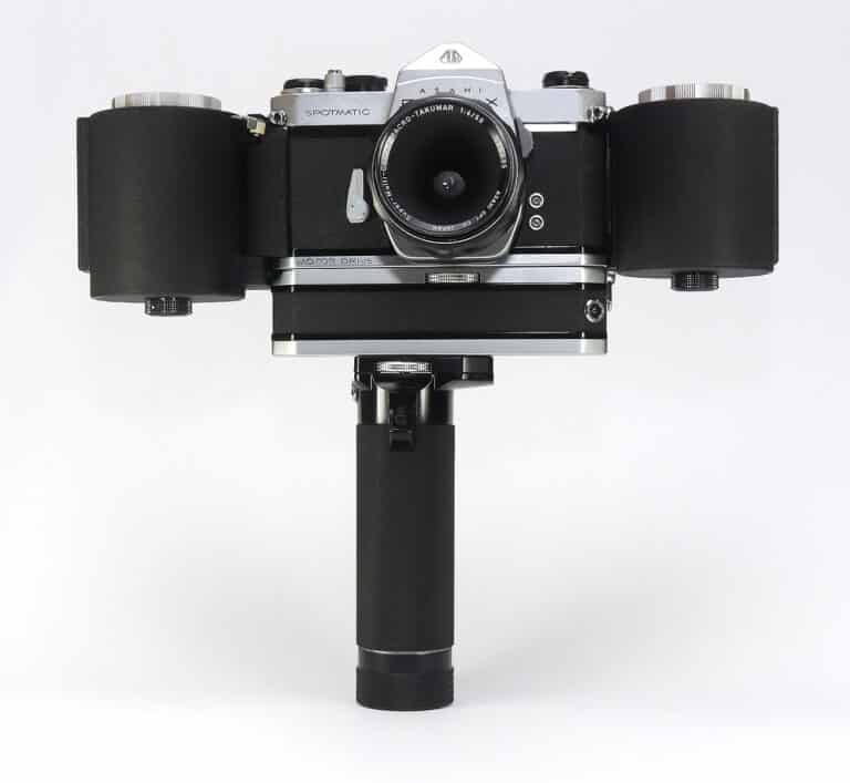 Pentax Spotmatic Motor Drive und Langfilmmagazin LX