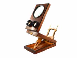 stereoskop lupe teak