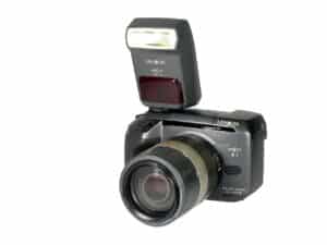 Minolta Vectis S-1 (grau) mit Blitz SF-1