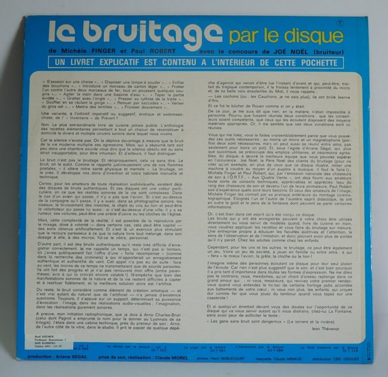 Arion Le bruitage par le disque