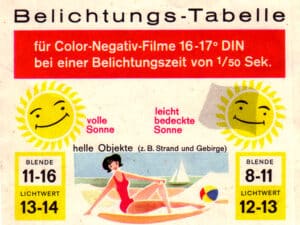 Belichtungstabelle (unbezeichnet)
